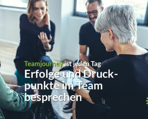 Teamjourney ist jeden Tag: Erfolge und Druckpunkte im Team besprechen. Blogbeitrag von Eva Hönnecke, Businesscoach Berlin.