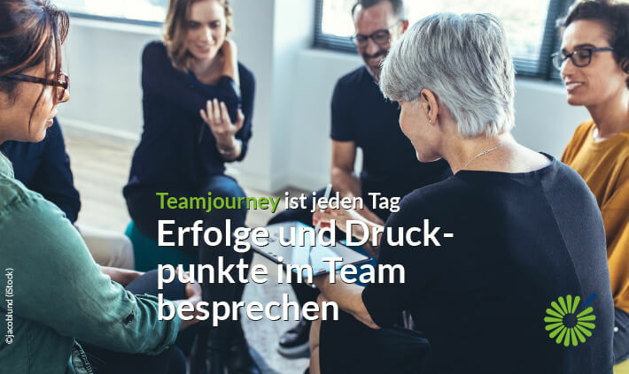 Teamjourney ist jeden Tag: Erfolge und Druckpunkte im Team besprechen. Blogbeitrag von Eva Hönnecke, Businesscoach Berlin.